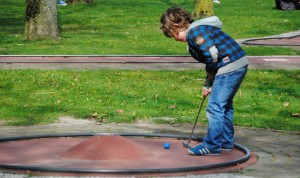 Kinderfeest midgetgolf plezier fun competitie